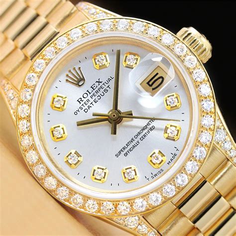 rolex datejust gold diamond dial|rolex datejust with diamonds price.